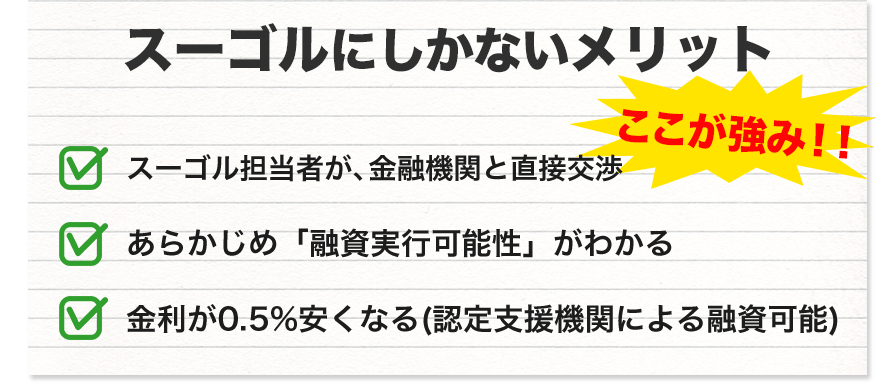 スーゴルにしかないメリット